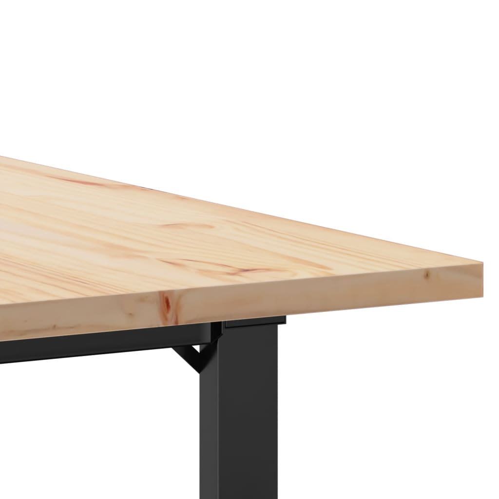 Mesa de jantar estrutura em O 80x80x75,5 cm pinho/aço