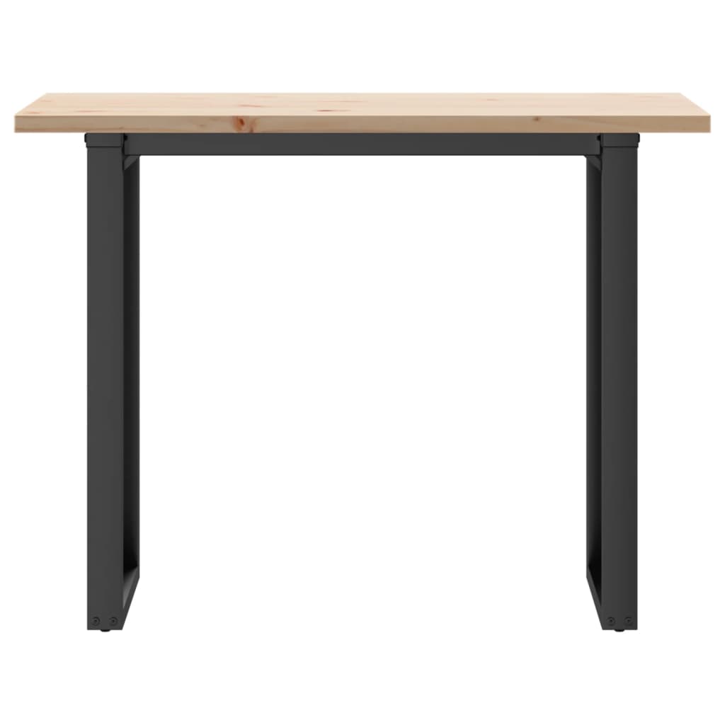 Mesa de jantar estrutura em O 100x50x75,5cm pinho/aço