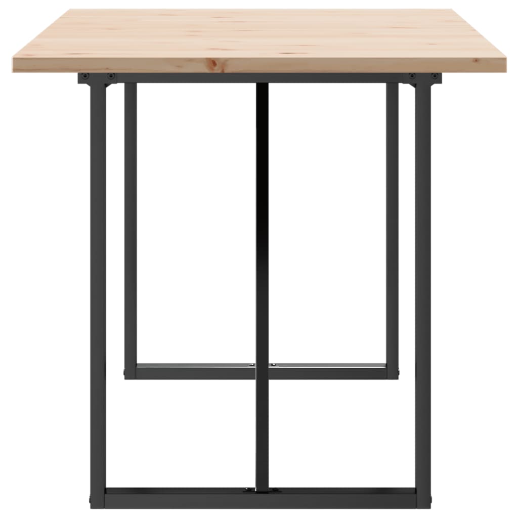 Mesa de jantar estrutura em O 160x80x75,5cm pinho/aço
