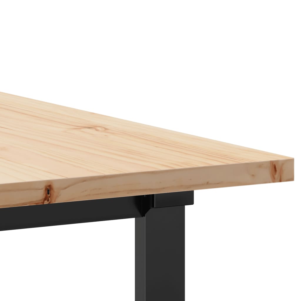 Mesa de jantar estrutura em O 180x90x75,5cm pinho/aço