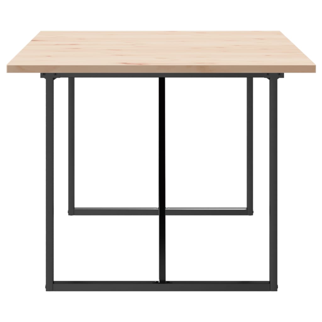 Mesa de jantar estrutura O 200x100x75,5 cm pinho/aço