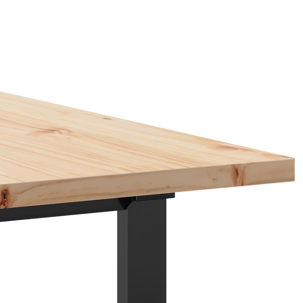 Mesa de jantar estrutura O 200x100x75,5 cm pinho/aço