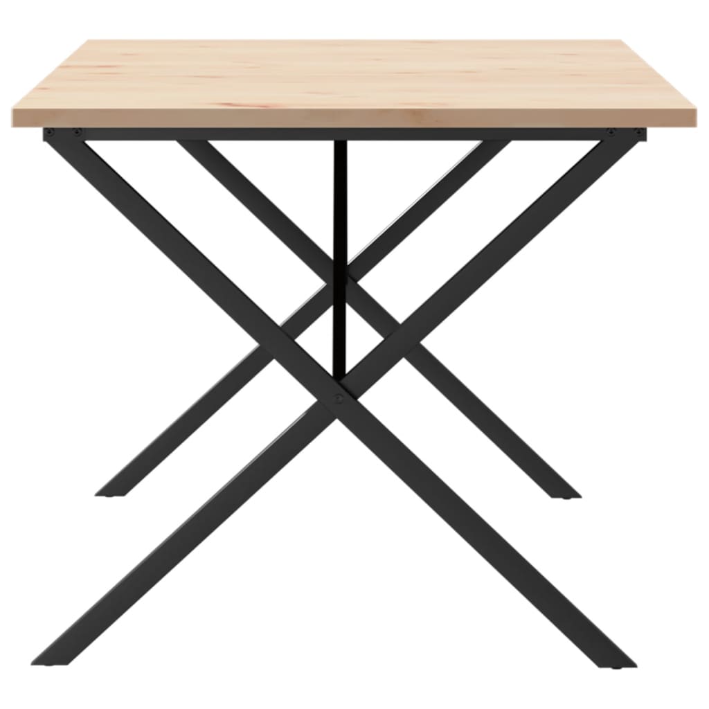 Mesa de jantar estrutura em X 180x90x75,5cm pinho/aço