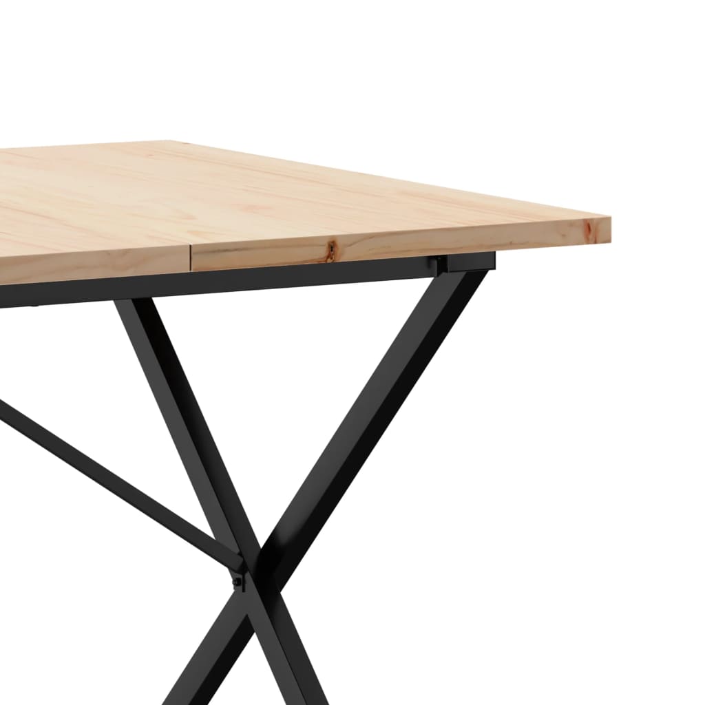 Mesa de jantar estrutura em X 180x90x75,5cm pinho/aço