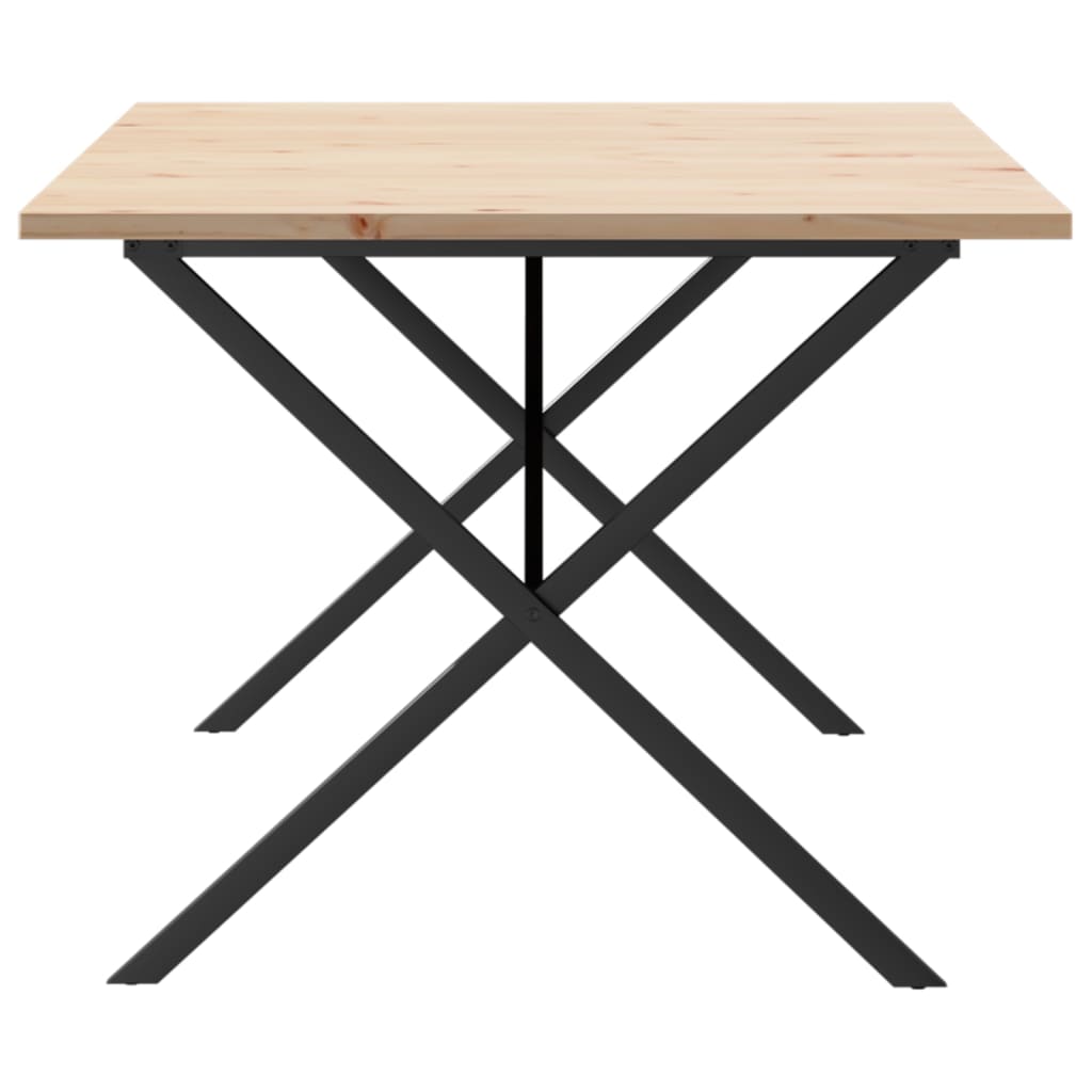 Mesa de jantar estrutura X 200x100x75,5 cm pinho/aço