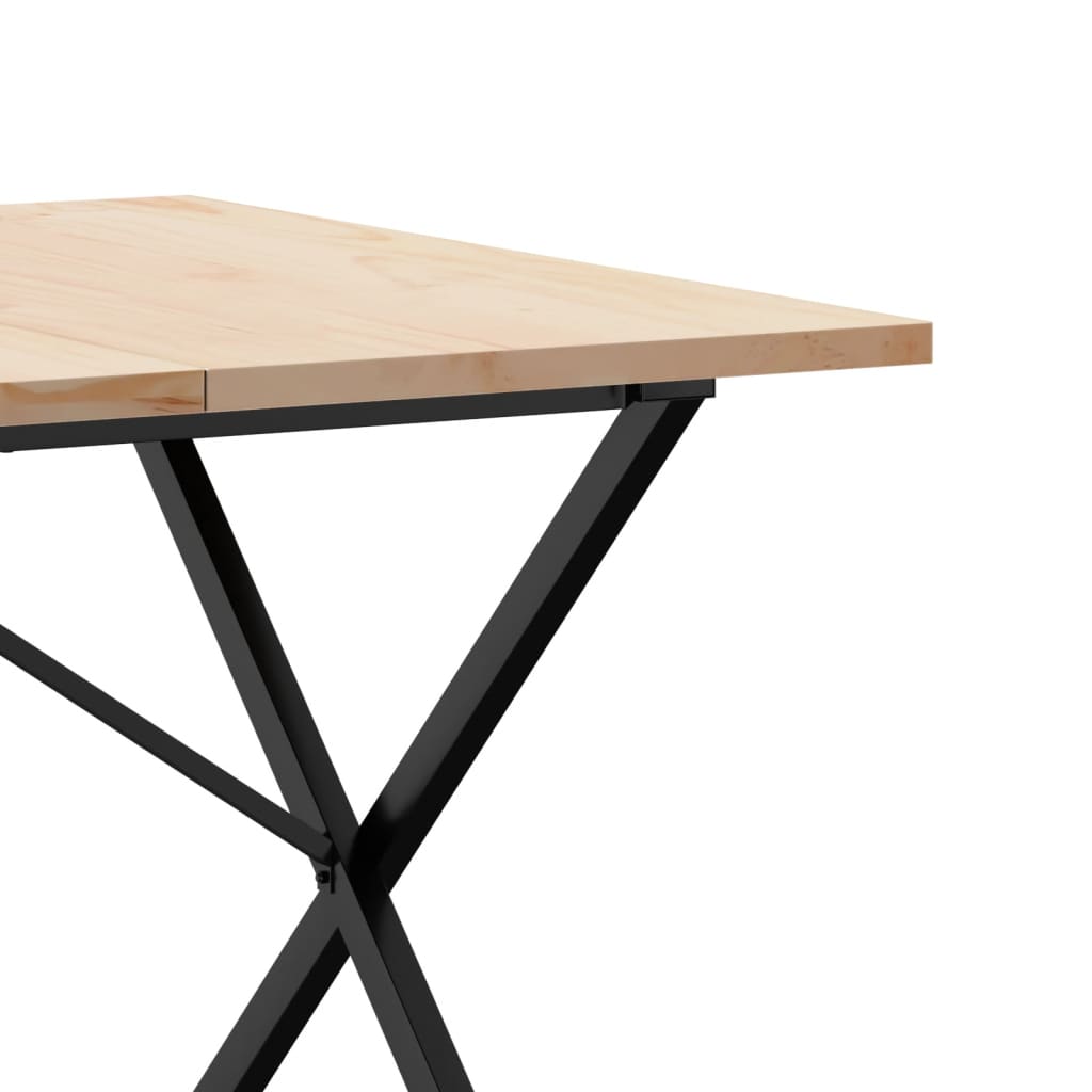 Mesa de jantar estrutura X 200x100x75,5 cm pinho/aço