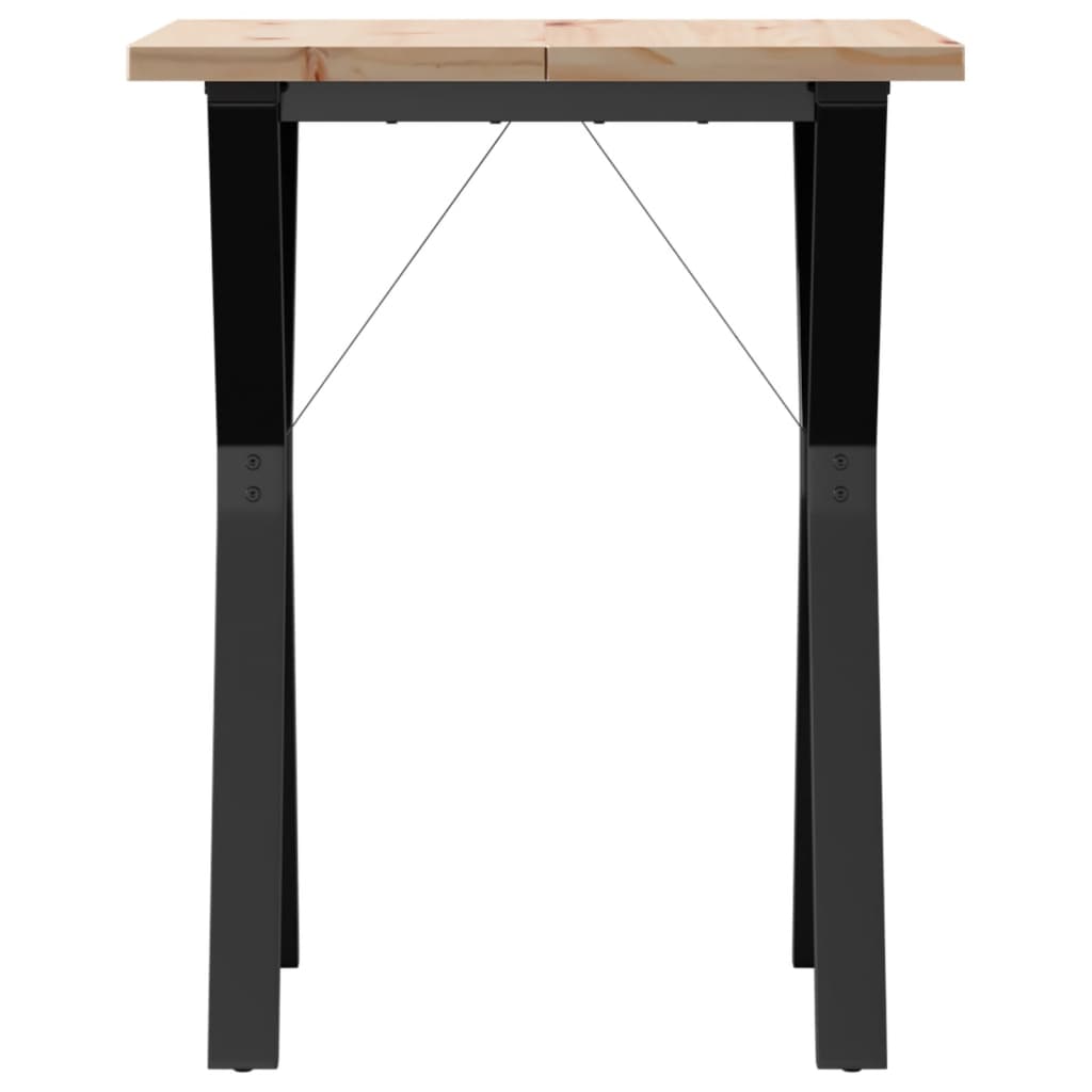 Mesa de jantar estrutura em Y 60x60x75,5 cm pinho/aço