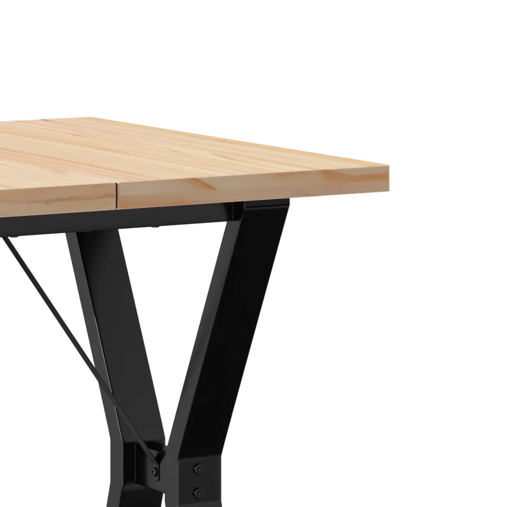 Mesa de jantar estrutura em Y 60x60x75,5 cm pinho/aço