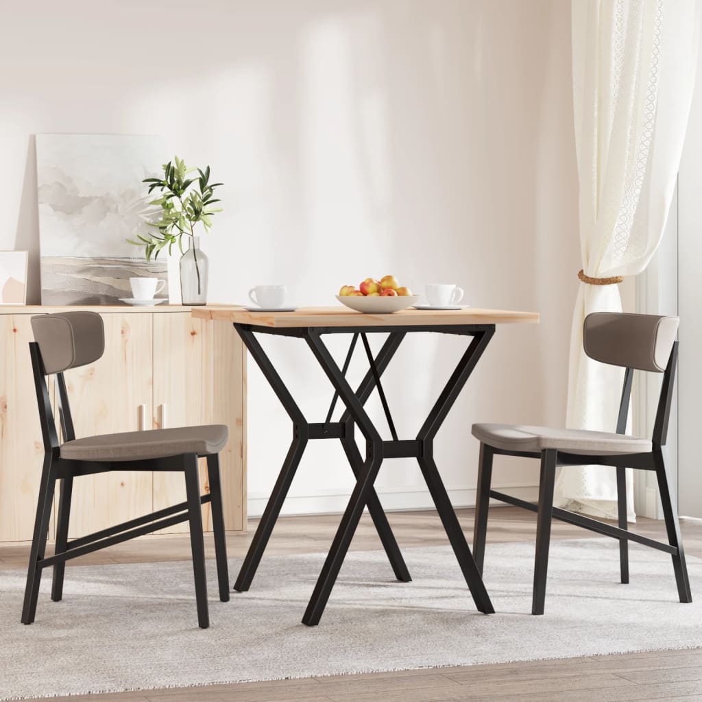 Mesa de jantar estrutura em Y 70x70x75,5 cm pinho/aço