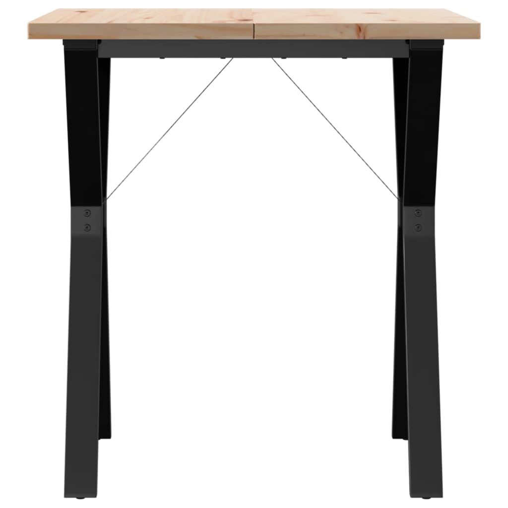 Mesa de jantar estrutura em Y 70x70x75,5 cm pinho/aço