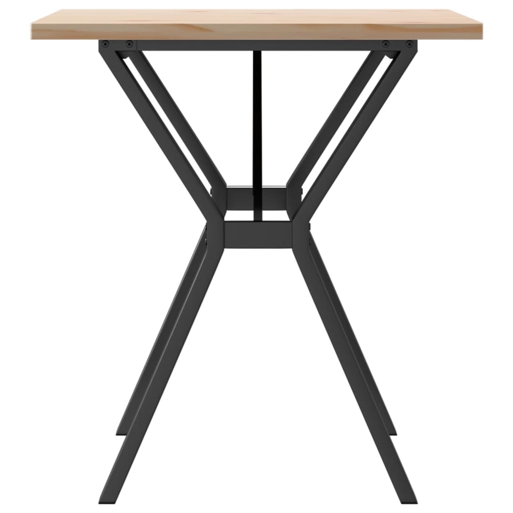 Mesa de jantar estrutura em Y 70x70x75,5 cm pinho/aço