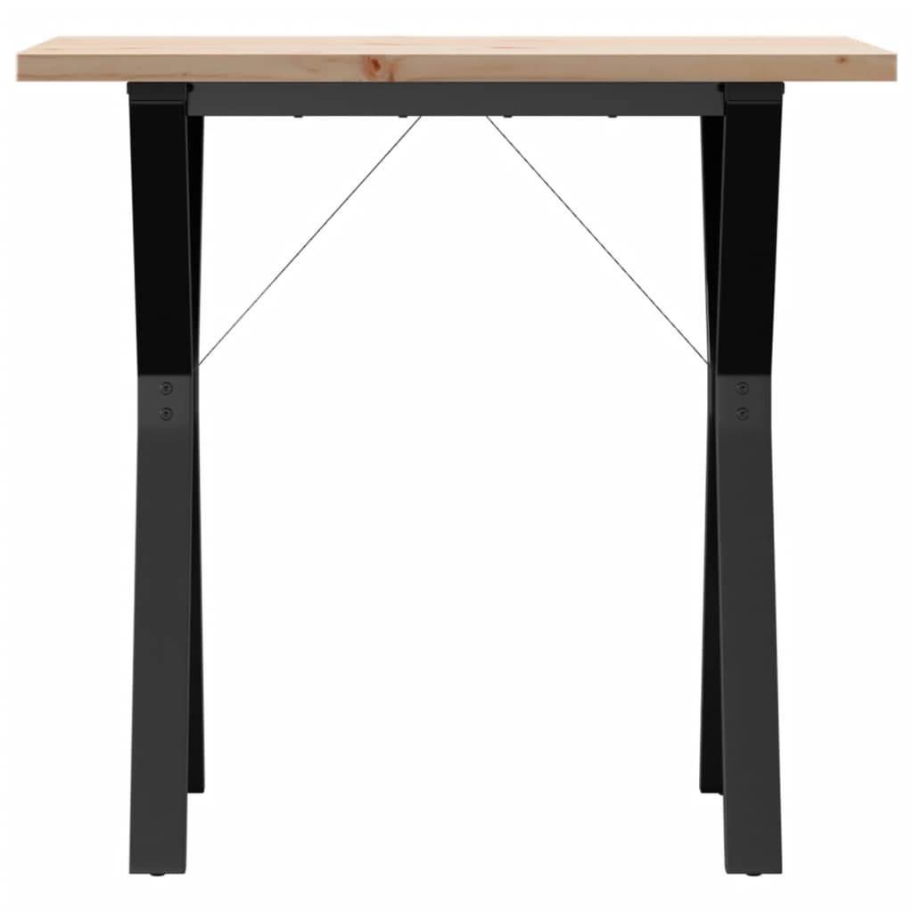 Mesa de jantar estrutura em Y 80x50x75,5 cm pinho/aço