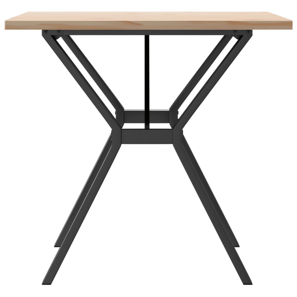 Mesa de jantar estrutura em Y 80x80x75,5 cm pinho/aço