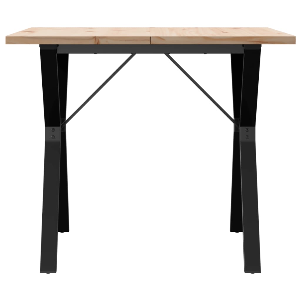 Mesa de jantar estrutura em Y 90x90x75,5 cm pinho/aço