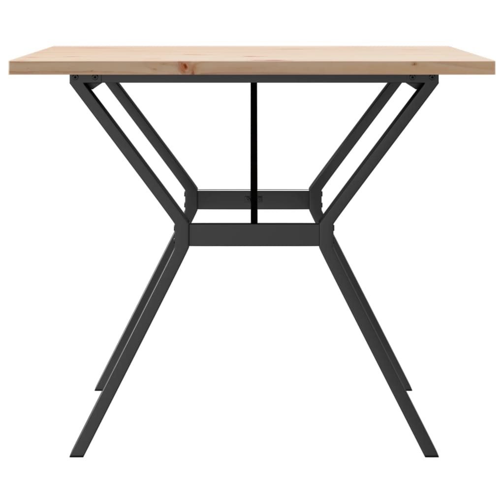 Mesa de jantar estrutura em Y 90x90x75,5 cm pinho/aço