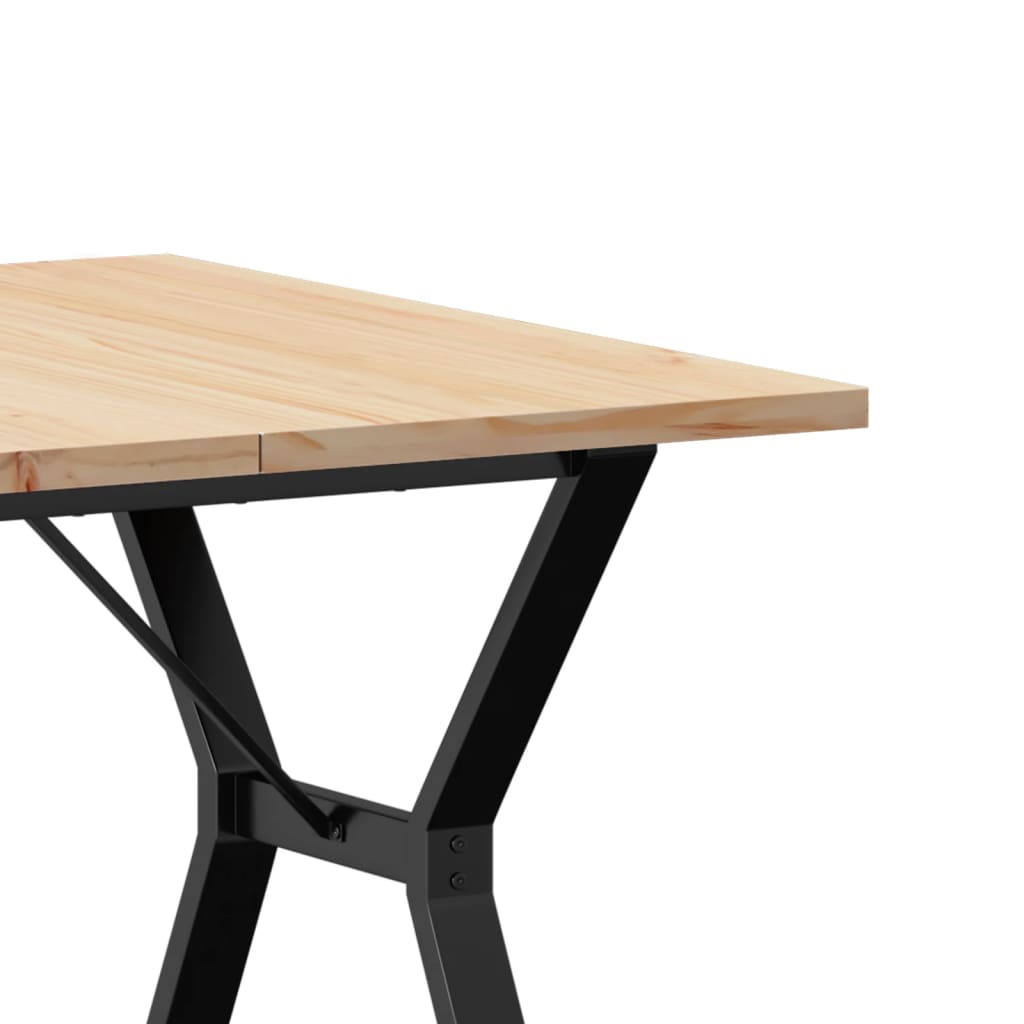 Mesa de jantar estrutura em Y 90x90x75,5 cm pinho/aço