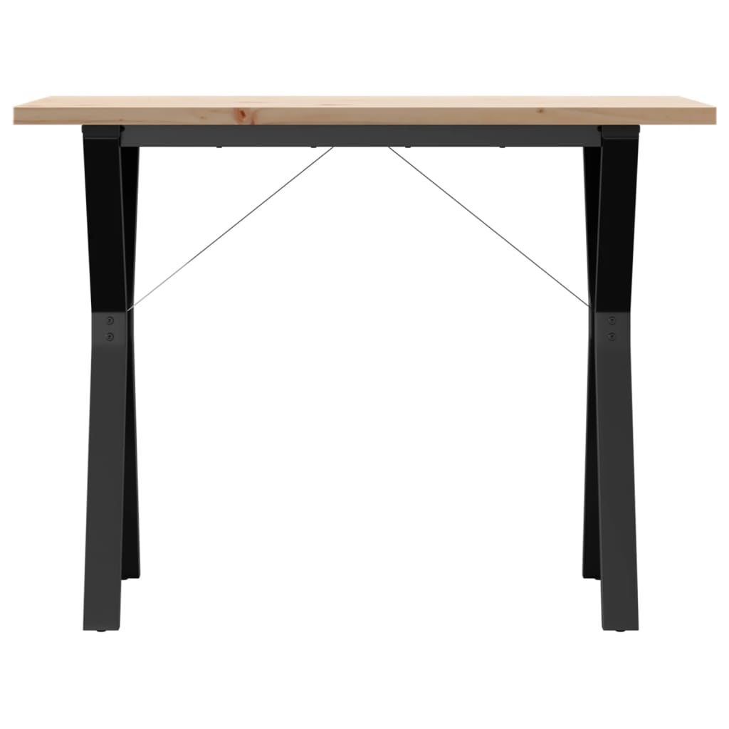Mesa de jantar estrutura em Y 100x50x75,5cm pinho/aço