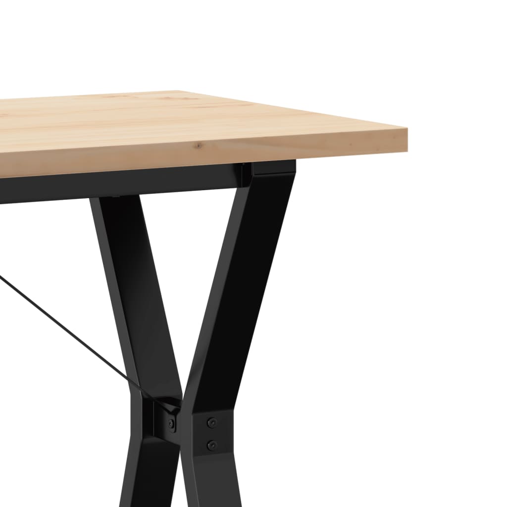Mesa de jantar estrutura em Y 100x50x75,5cm pinho/aço