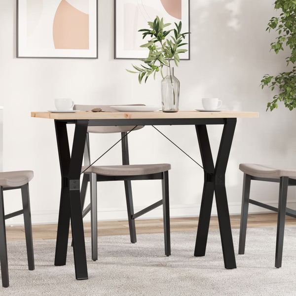 Mesa de jantar estrutura em Y 100x50x75,5cm pinho/aço