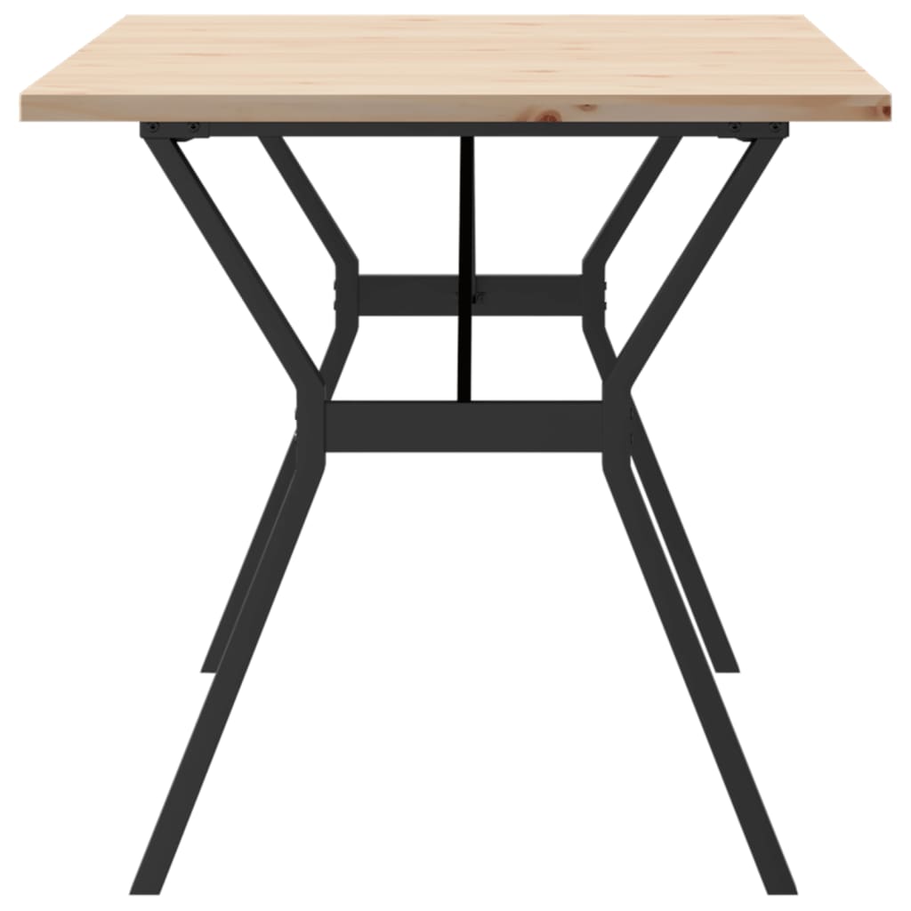 Mesa de jantar estrutura em Y 140x80x75,5cm pinho/aço