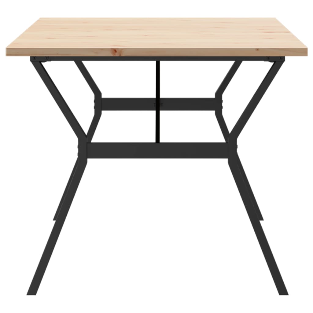 Mesa de jantar estrutura em Y 180x90x75,5cm pinho/aço