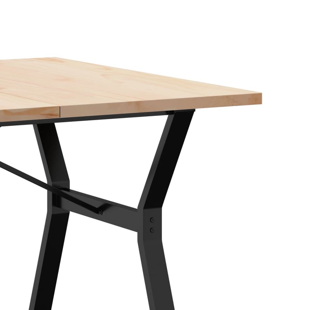Mesa de jantar estrutura X 200x100x75,5 cm pinho/aço