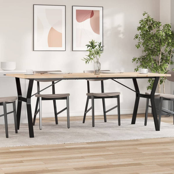 Mesa de jantar estrutura X 200x100x75,5 cm pinho/aço
