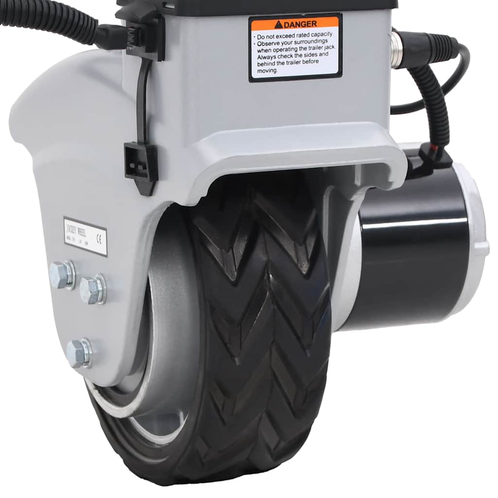 Roda jockey motorizada para atrelado alumínio 12 V 350 W