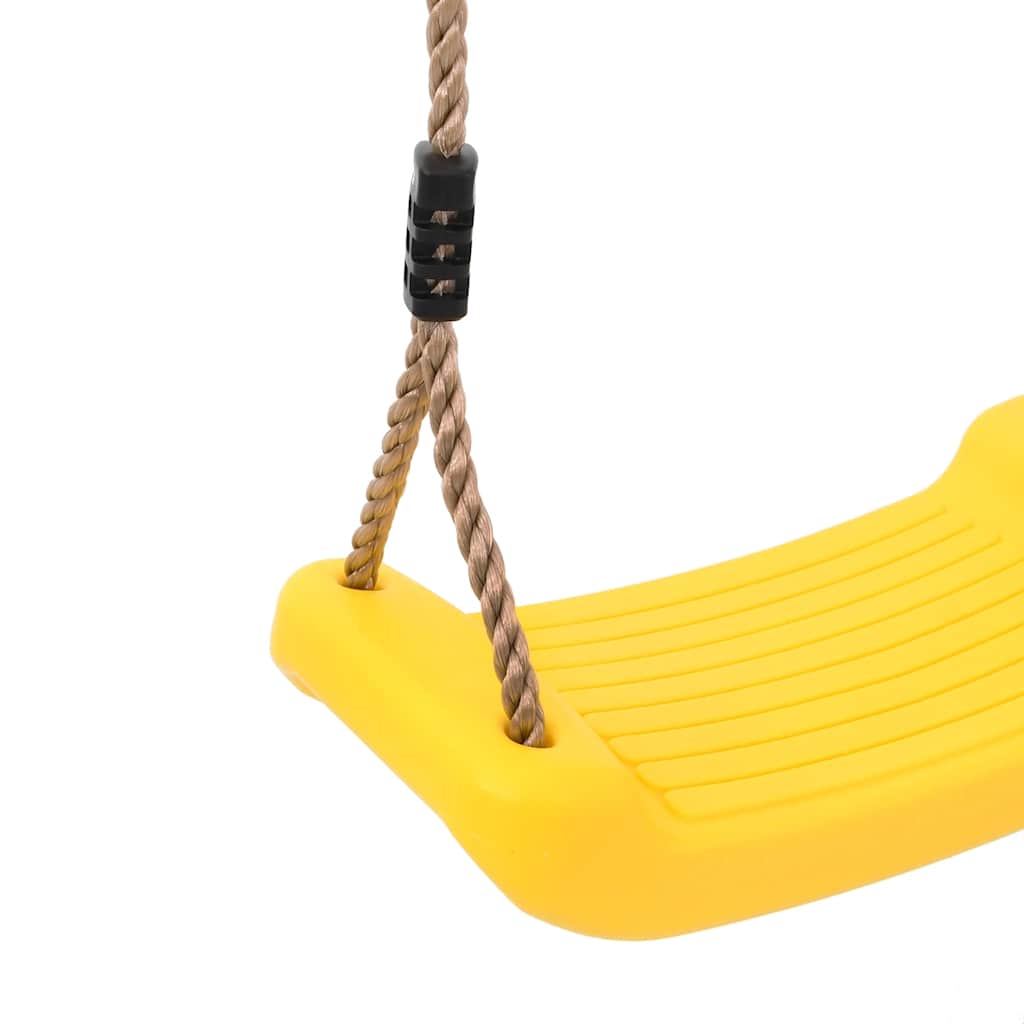 Banco baloiço infantil de exterior com corda ajustável amarelo