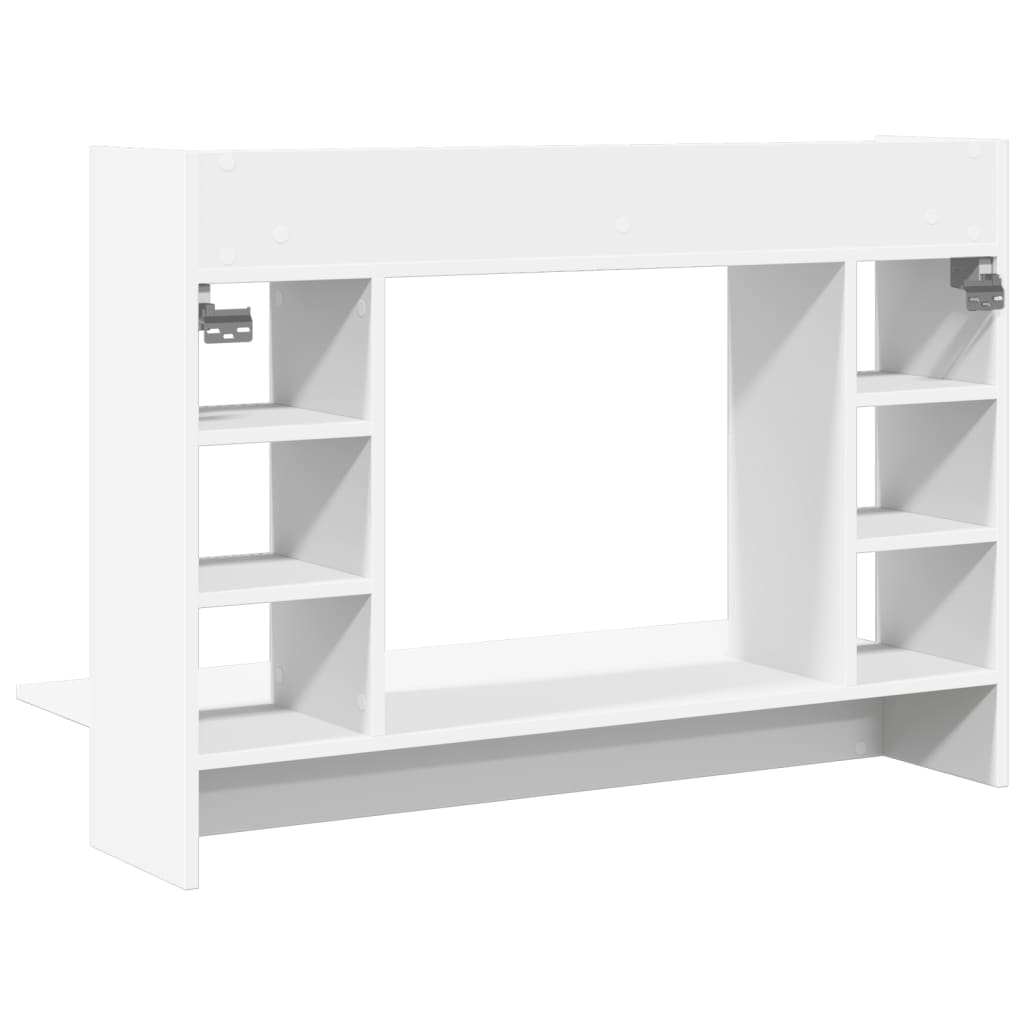 Secretária de parede 105x48x75 cm derivados de madeira branco