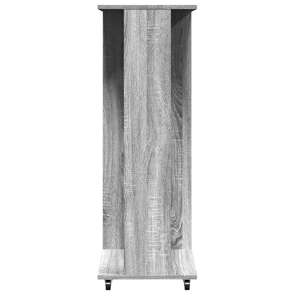 Roupeiro c/ rodas 102x38x110 cm deriv. madeira cinzento sonoma