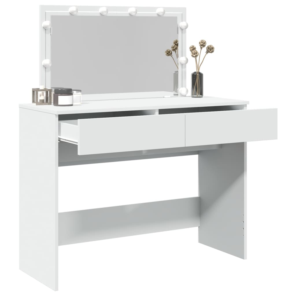 Toucador com LEDs 100x40x120 cm branco