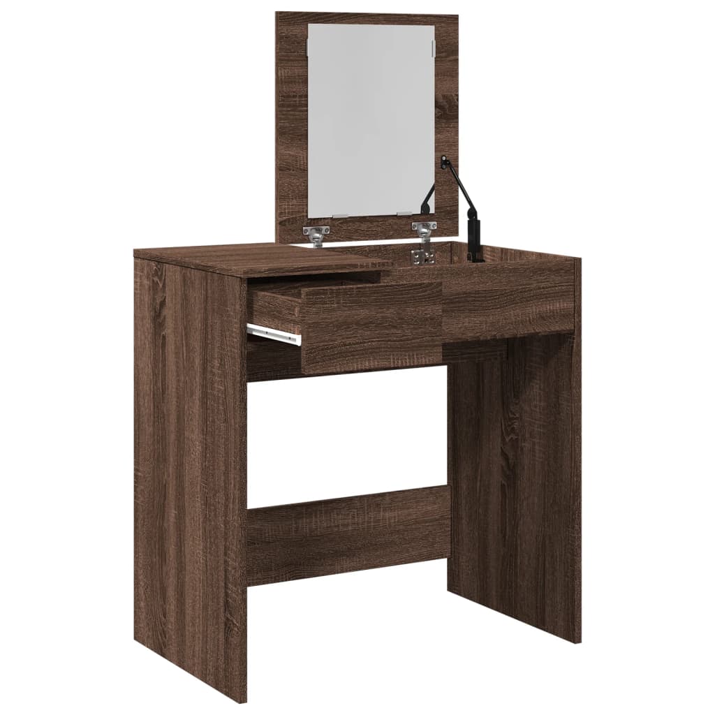 Toucador com espelho 73x46,5x120 cm cor carvalho castanho