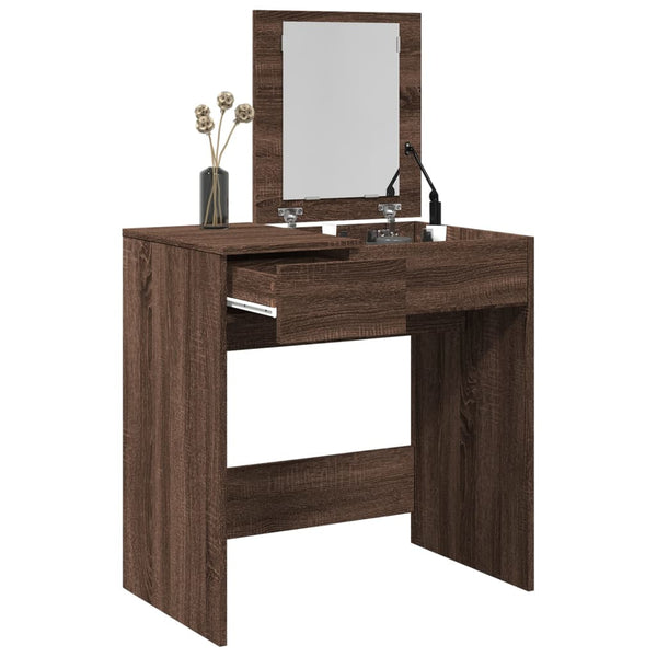 Toucador com espelho 73x46,5x120 cm cor carvalho castanho
