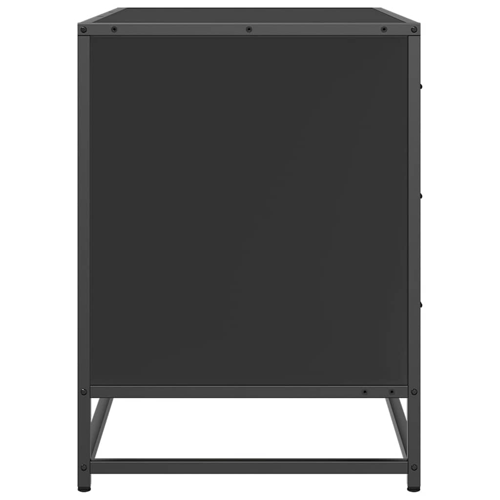 Cómoda com 3 Gavetas - 70x41x56 cm - Madeira Processada - Cor Preto