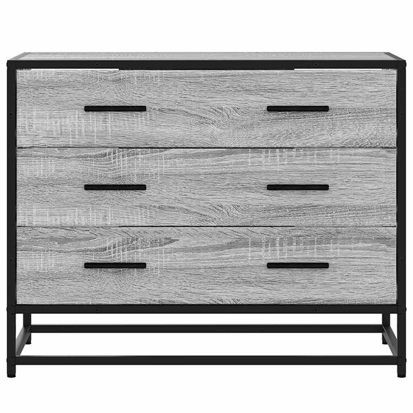Cómoda com 3 Gavetas - 70x41x56 cm - deriv. madeira - cinzento sonoma