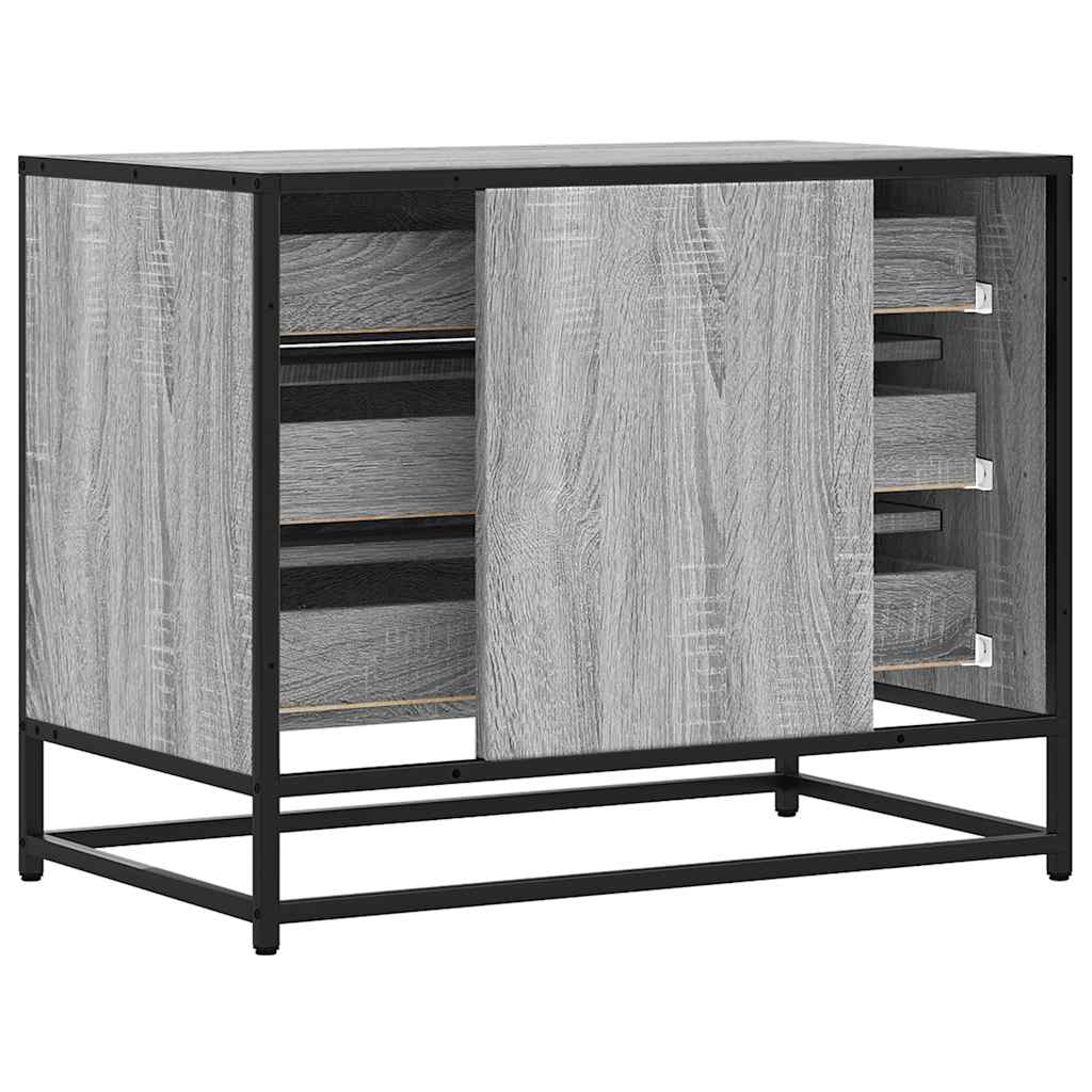 Cómoda com 3 Gavetas - 70x41x56 cm - deriv. madeira - cinzento sonoma