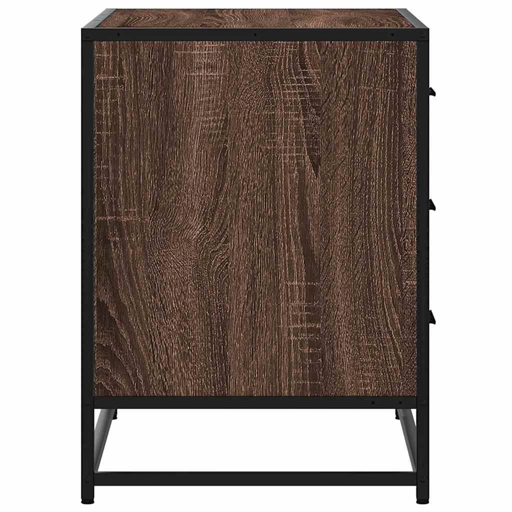 Cómoda de 3 Gavetas - 70x41x56 cm - Derivados Madeira Carvalho Castanho