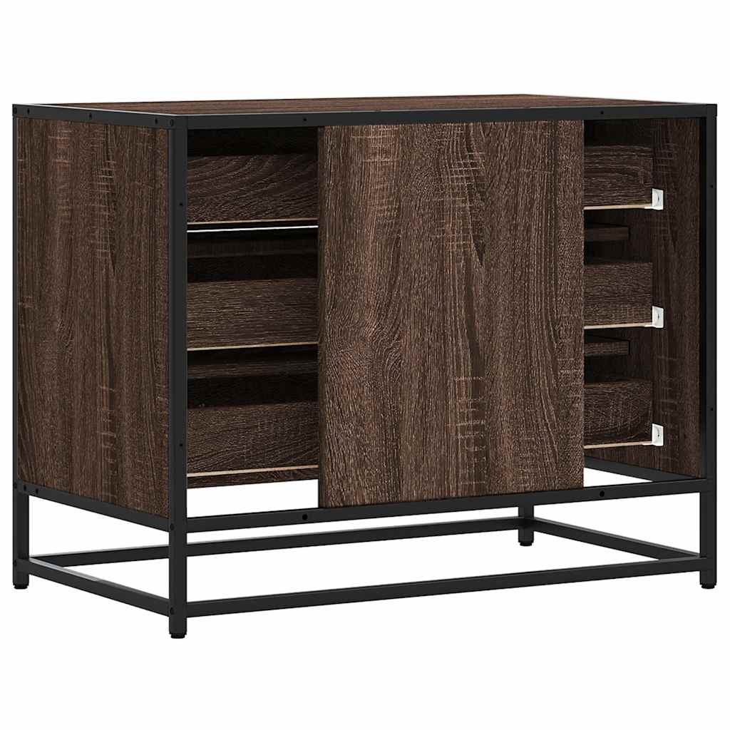 Cómoda de 3 Gavetas - 70x41x56 cm - Derivados Madeira Carvalho Castanho