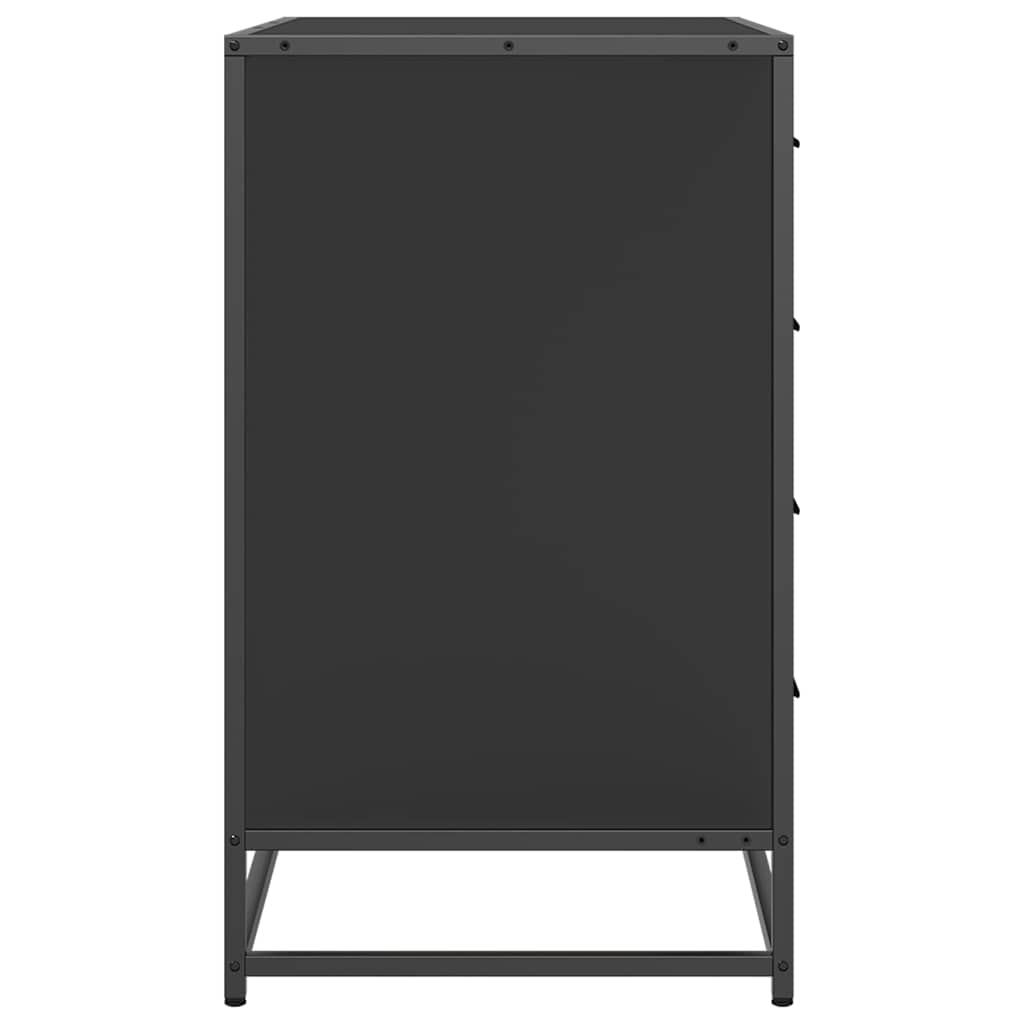 Cómoda com 4 Gavetas - 70x41x70 cm - Madeira Processada - Cor Preto