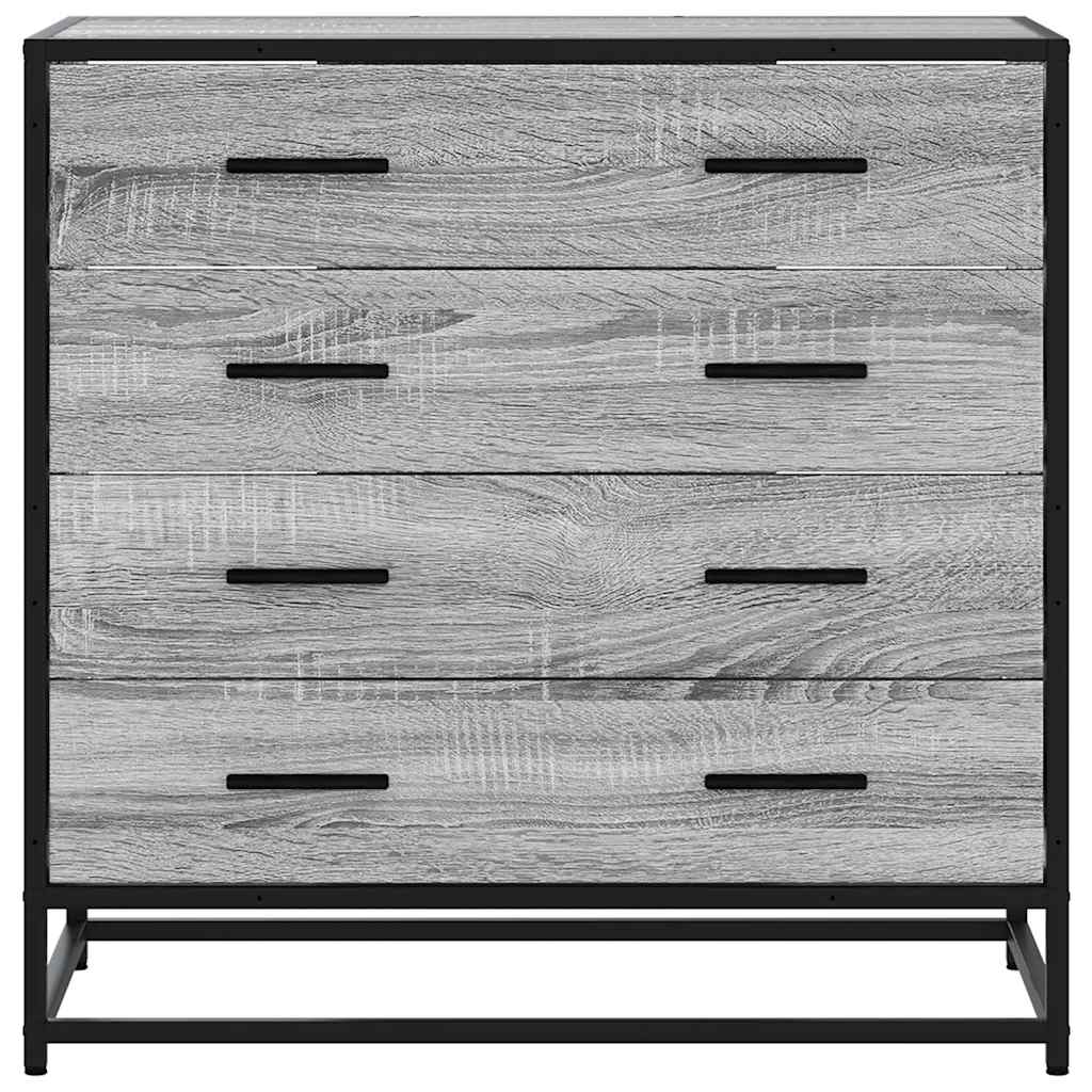 Cómoda com 4 Gavetas - 70x41x70 cm deriv. madeira - cinzento sonoma