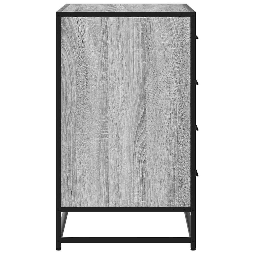 Cómoda com 4 Gavetas - 70x41x70 cm deriv. madeira - cinzento sonoma