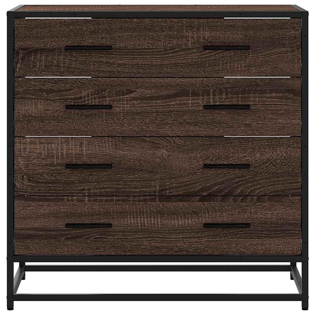 Cómoda com 4 Gavetas - 70x41x70 - cm - Derivados Madeira Carvalho Castanho