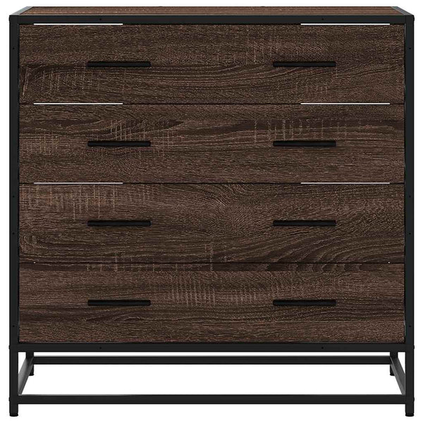 Cómoda com 4 Gavetas - 70x41x70 - cm - Derivados Madeira Carvalho Castanho