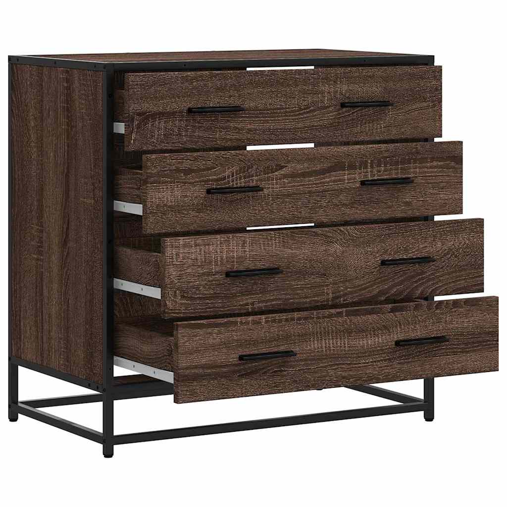 Cómoda com 4 Gavetas - 70x41x70 - cm - Derivados Madeira Carvalho Castanho