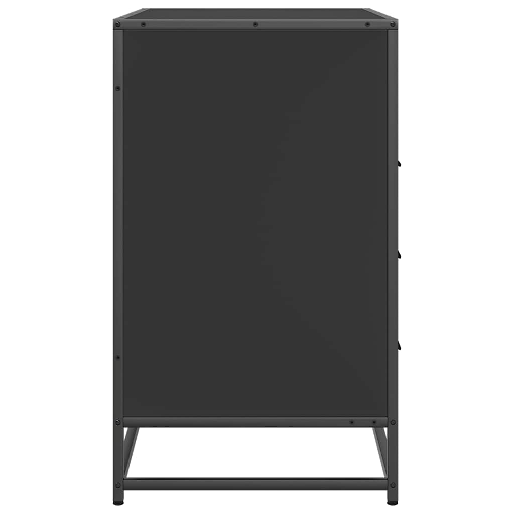 Cómoda com 3 Gavetas - 70x41x70 cm - Madeira Processada - Cor Preto