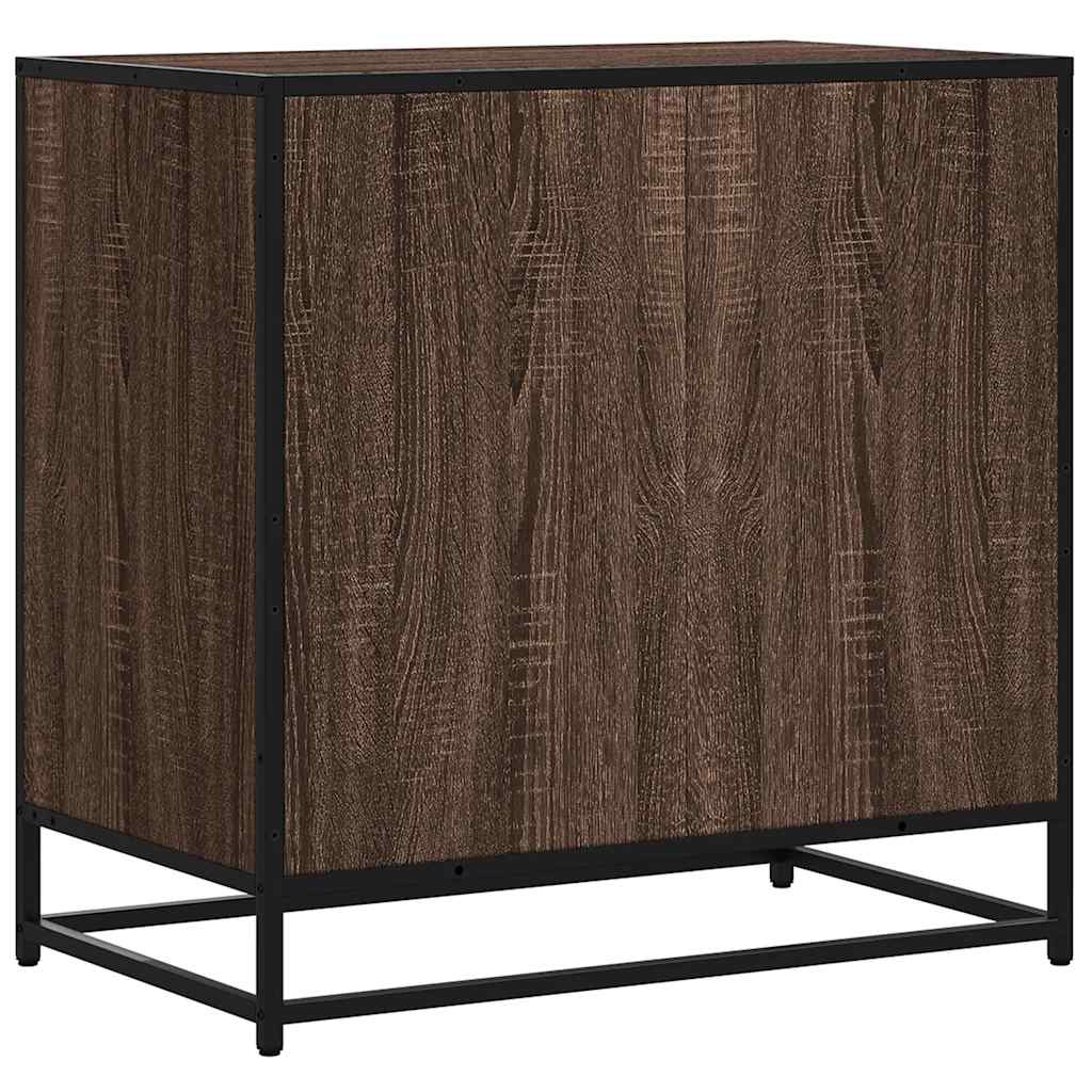 Cómoda com 1 Prateleira Aberta e 3 Gavetas - 70x41x70 cm - Derivados Madeira Carvalho Castanho