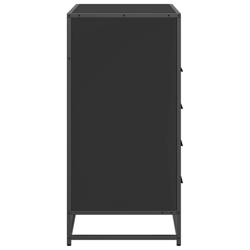 Cómoda com 4 Gavetas 70x41x83,5 cm deriv. madeira preto