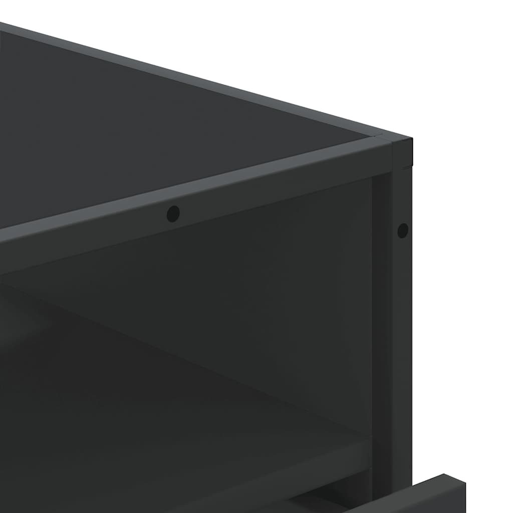 Cómoda com 4 Gavetas 70x41x83,5 cm deriv. madeira preto