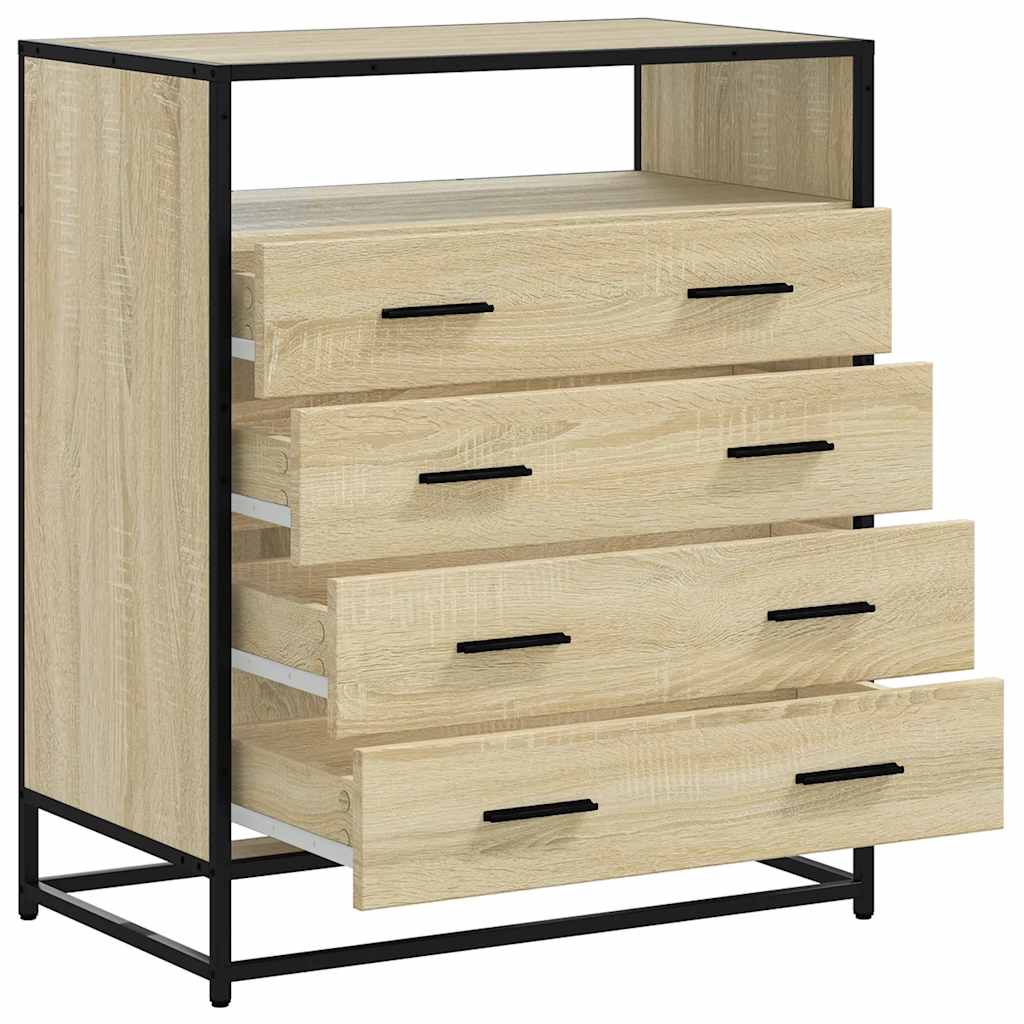 Cómoda com 4 Gavetas - 70x41x83,5 cm deriv. madeira - carvalho sonoma